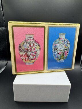 Vintage Fine Arts Gallery San Diego Playing Cards Set Gold Box